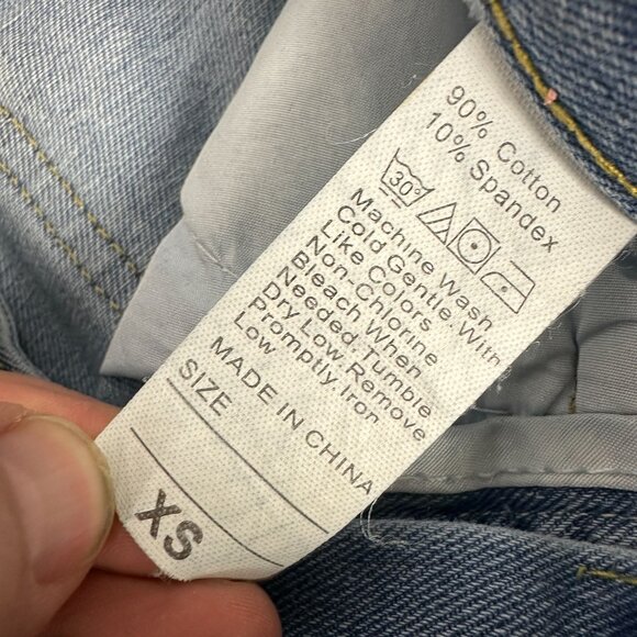 Shein Womens Size XS Blue High-Waisted Straight-Leg Denim Jeans - Picture 3 of 3